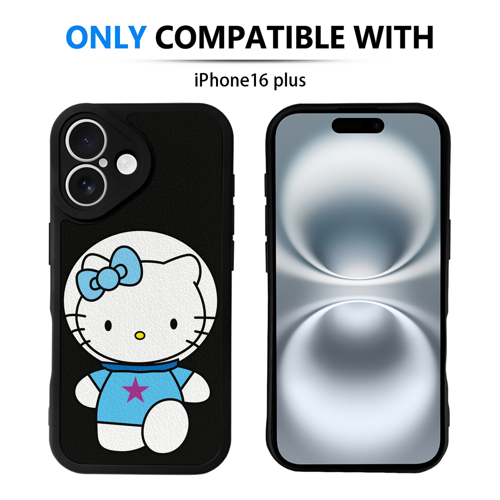 （画像用） Hello Kitty ハローキティ 【iPhone 16シリーズ対応】シリコンスマホケース（レザー調） 材質：シリコン
